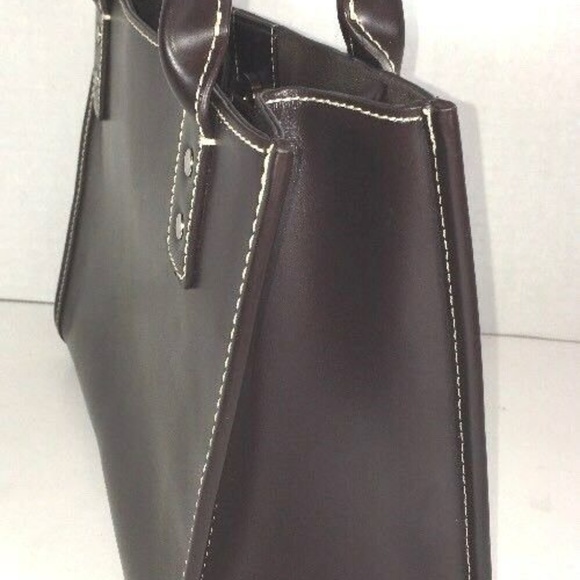 Wilsons Small Dark Brown Leather Satchel - Picture 5 of 8